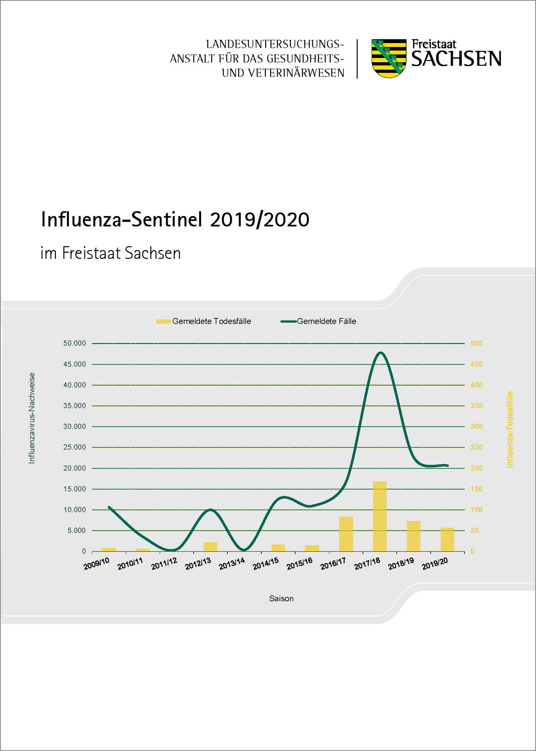 Titelbild des Influenza Jahresberichtes 2019 / 2020