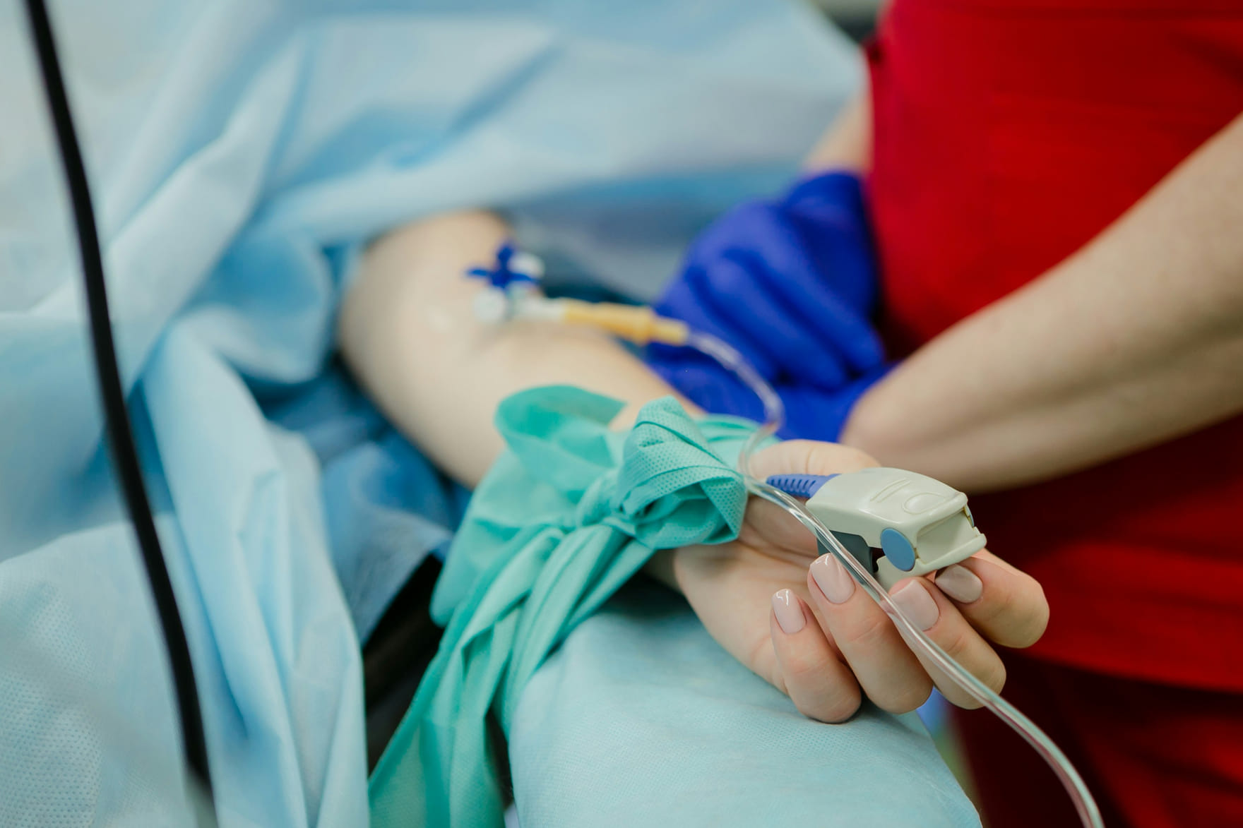 Person im Krankenhausbett